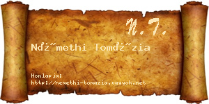 Némethi Tomázia névjegykártya